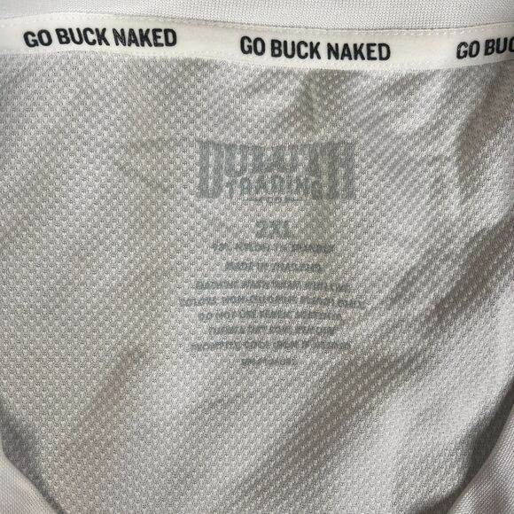 Duluth Trading Co Performance T Shirt Men XXL White  Go Buck Naked  Undershirt - Picture 3 of 8